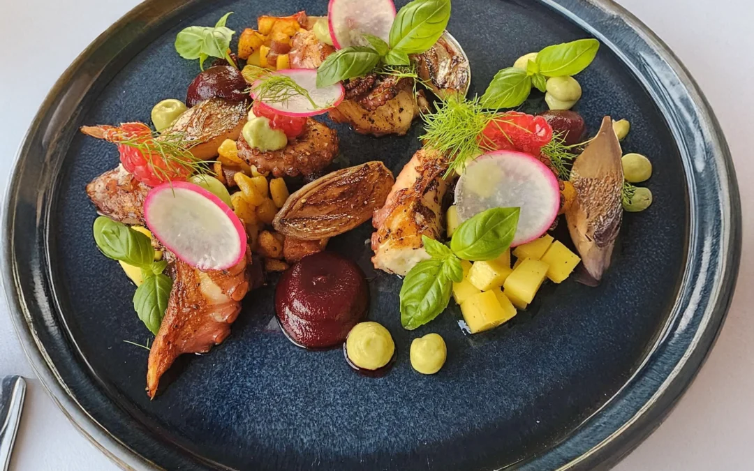 Oktopus, Kartoffeln und Chorizo